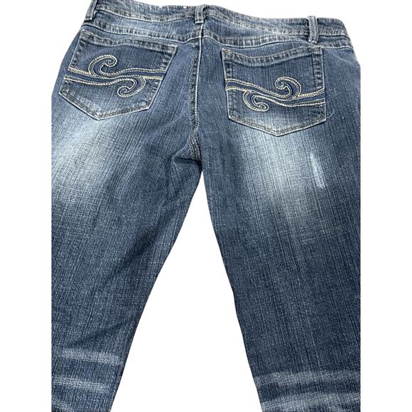 Candie's Bootcut Jeans Juniors Size 5 32x32 Distressed Stretch - Picture 10 of 13